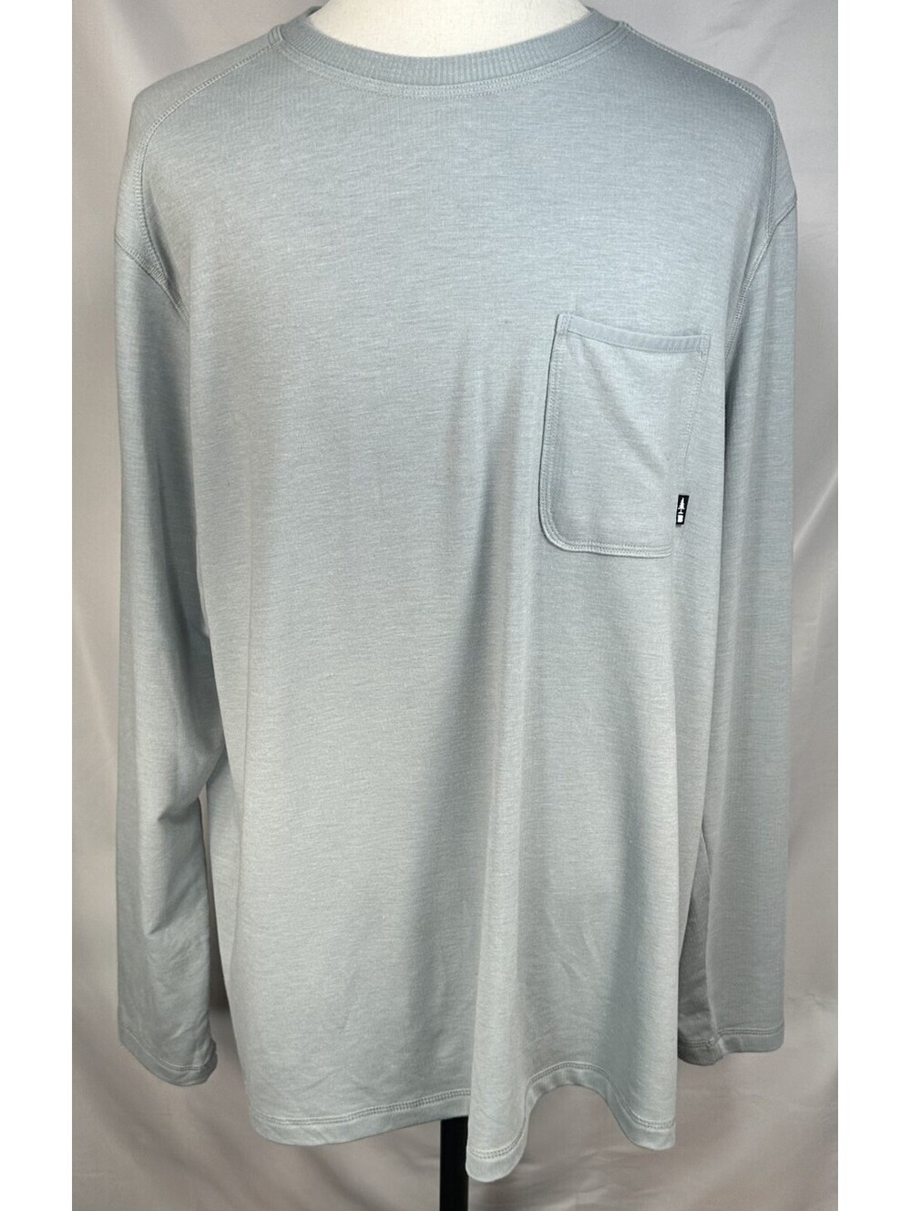 Bass Outdoor Pocketed LS Pullover Gray Mens 2XL